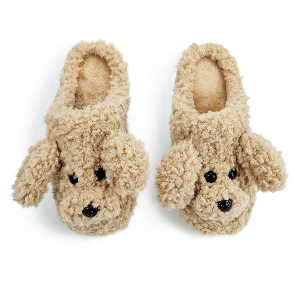 Fuzzy Dog House Slippers