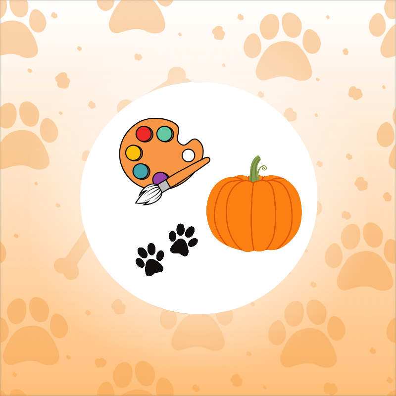 Pawcasso - Paw Print Pumpkin Painting