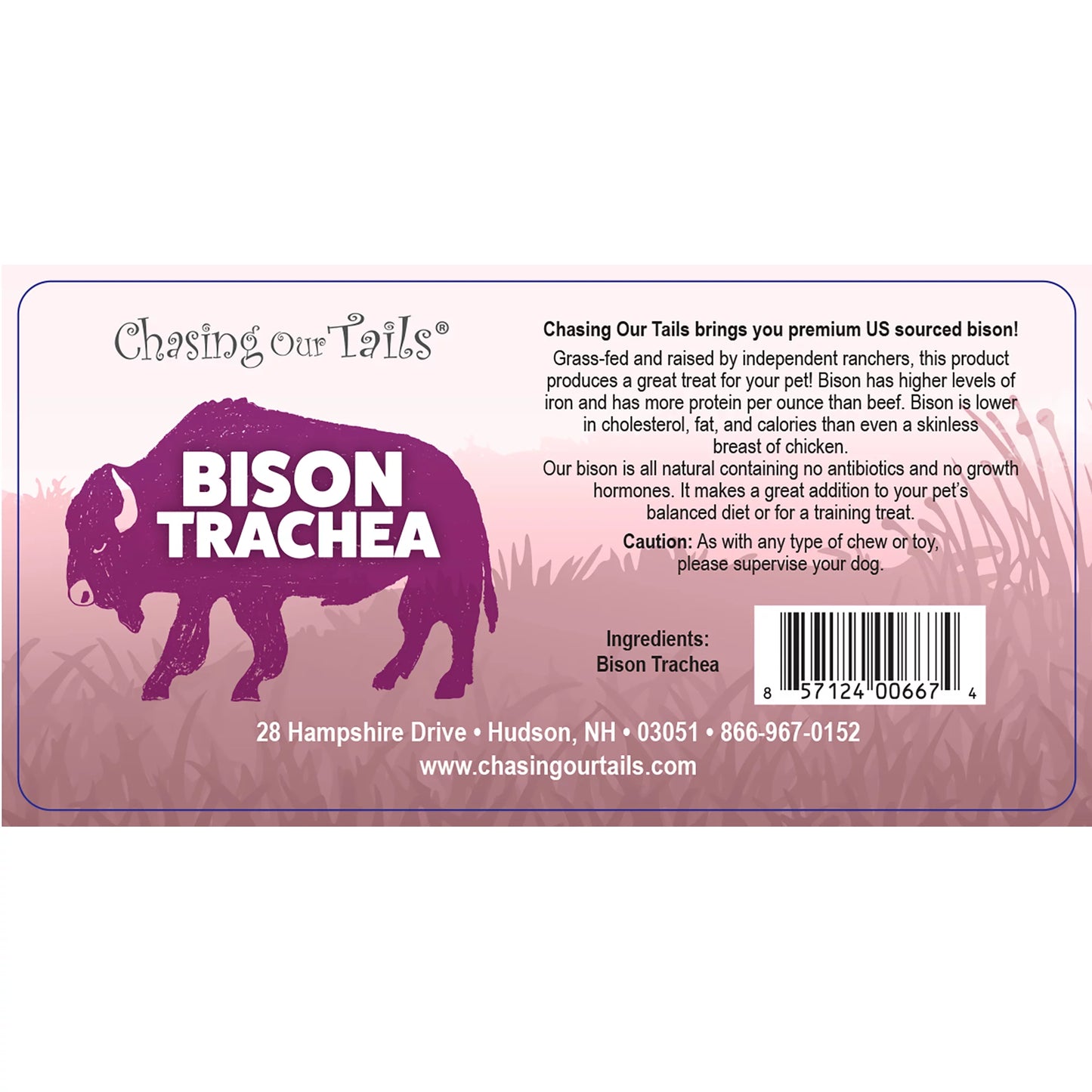 Bison Trachea Dog Chew