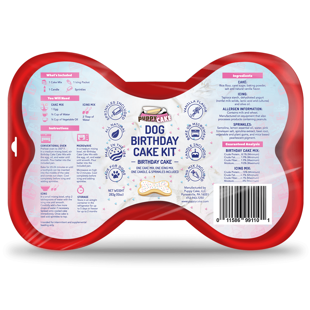 Dog Cake Kit: Birthday Cake Mix