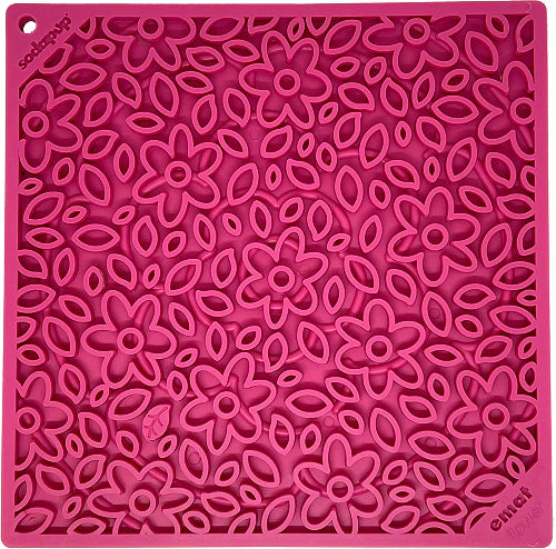 Pink Flower Power Design Emat Enrichment Lick Mat