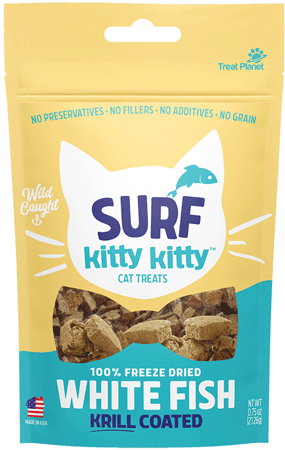 Surf Kitty Kitty White Fish Krill Coated Freeze Dried Cat Treats