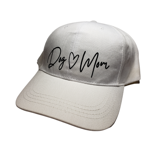 White Dog Mom Cap