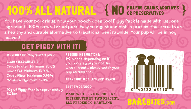 Piggy Pack Dehydrated Pork Treats