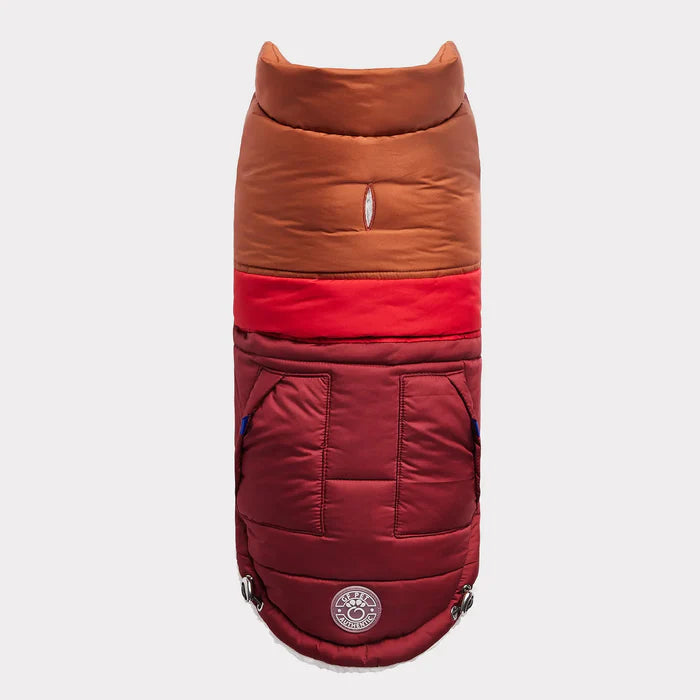Dark Red Retro Puffer