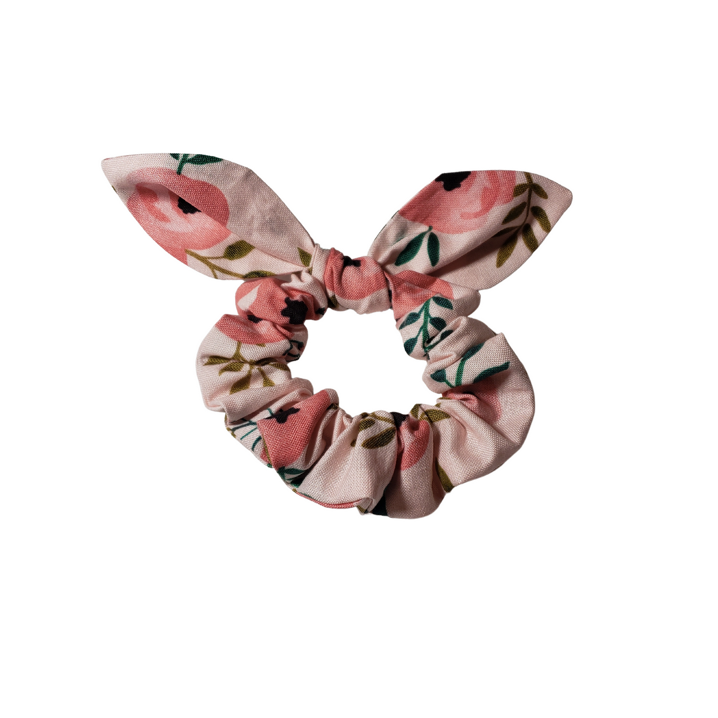 Blush Blossom Bunny Ear Scrunchie
