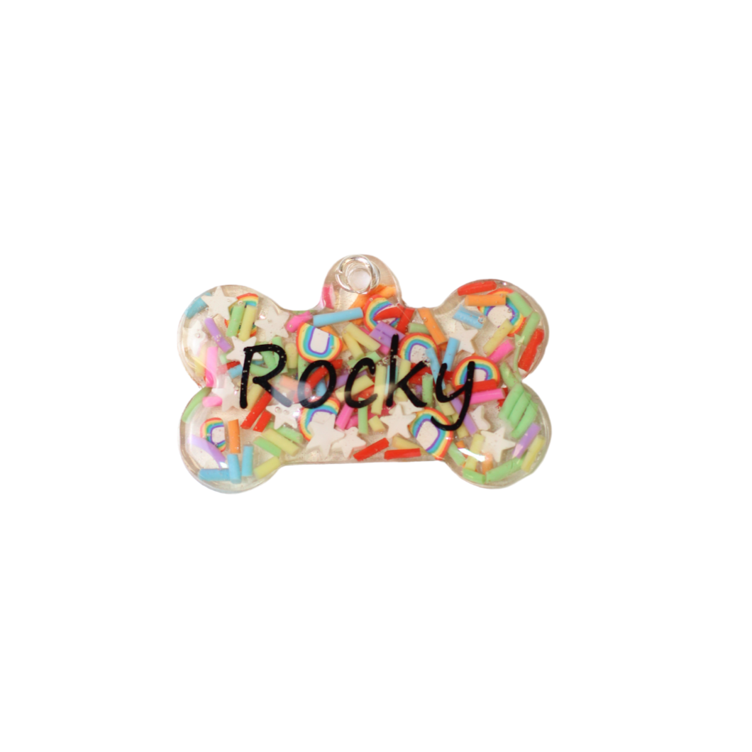Rainbow Road Dog Tag