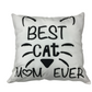 The Best Cat Mom Ever Pillow