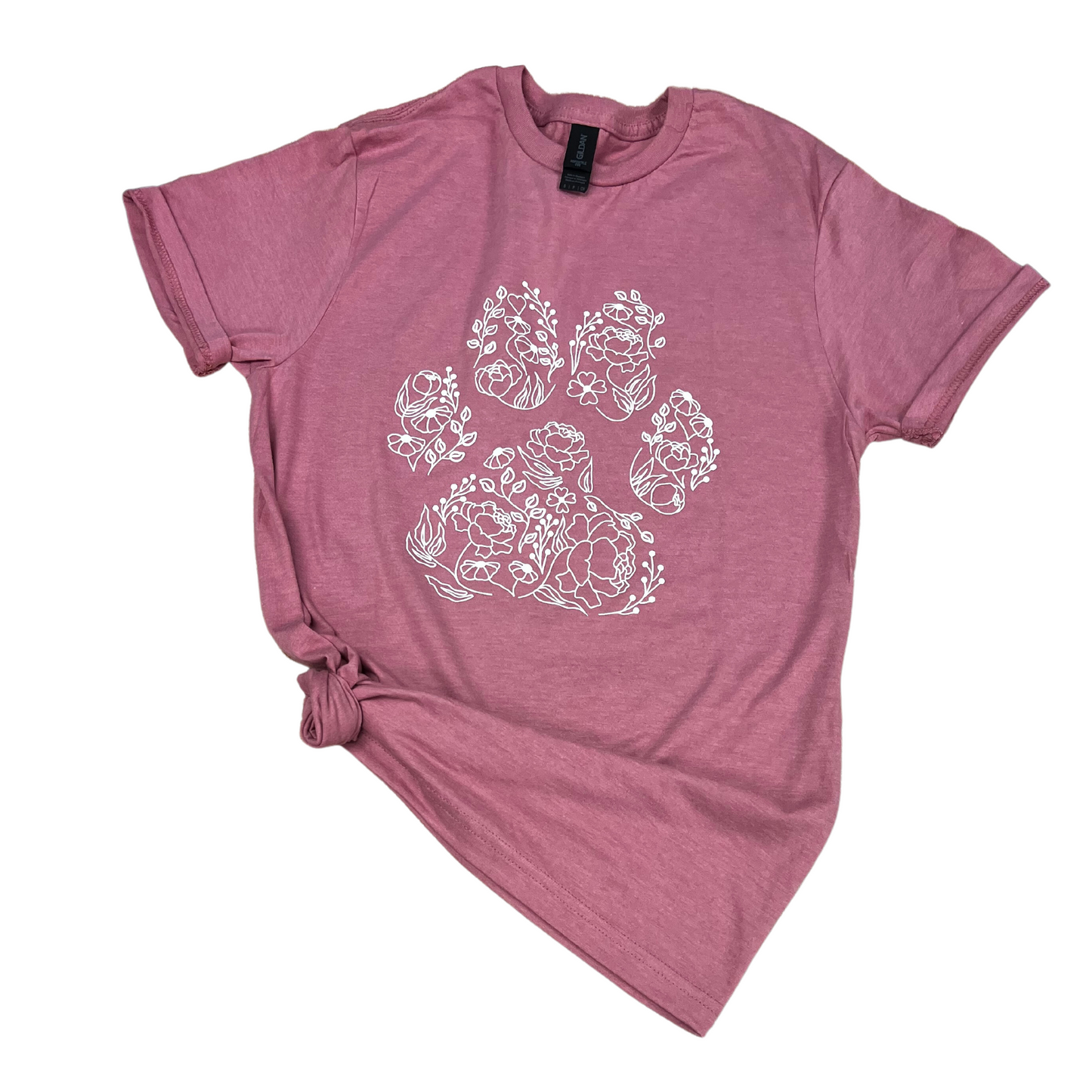 Floral Dog Paw T-Shirt