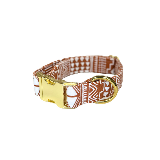 BoHo Rust Dog Collar