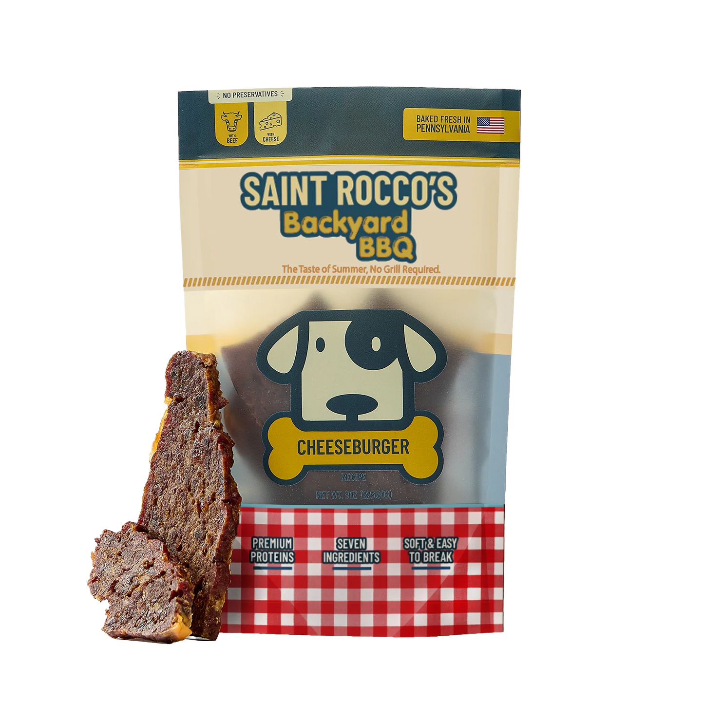 Saint Rocco's Backyard BBQ Cheeseburger Dog Treats