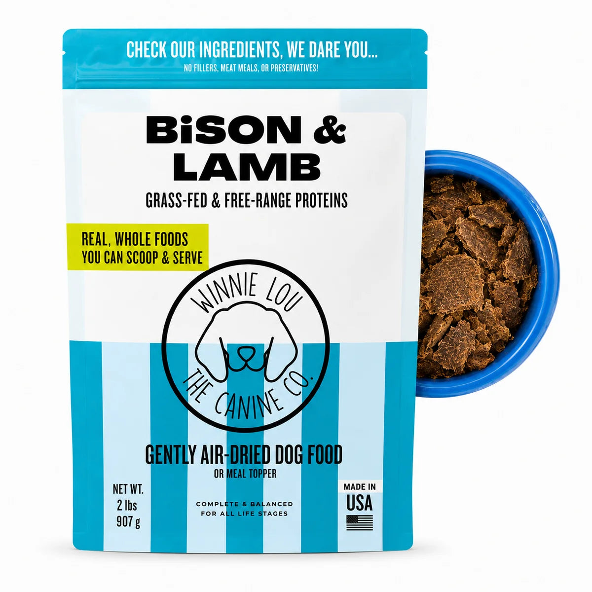 Bison & Lamb Air-Dried Dog Food