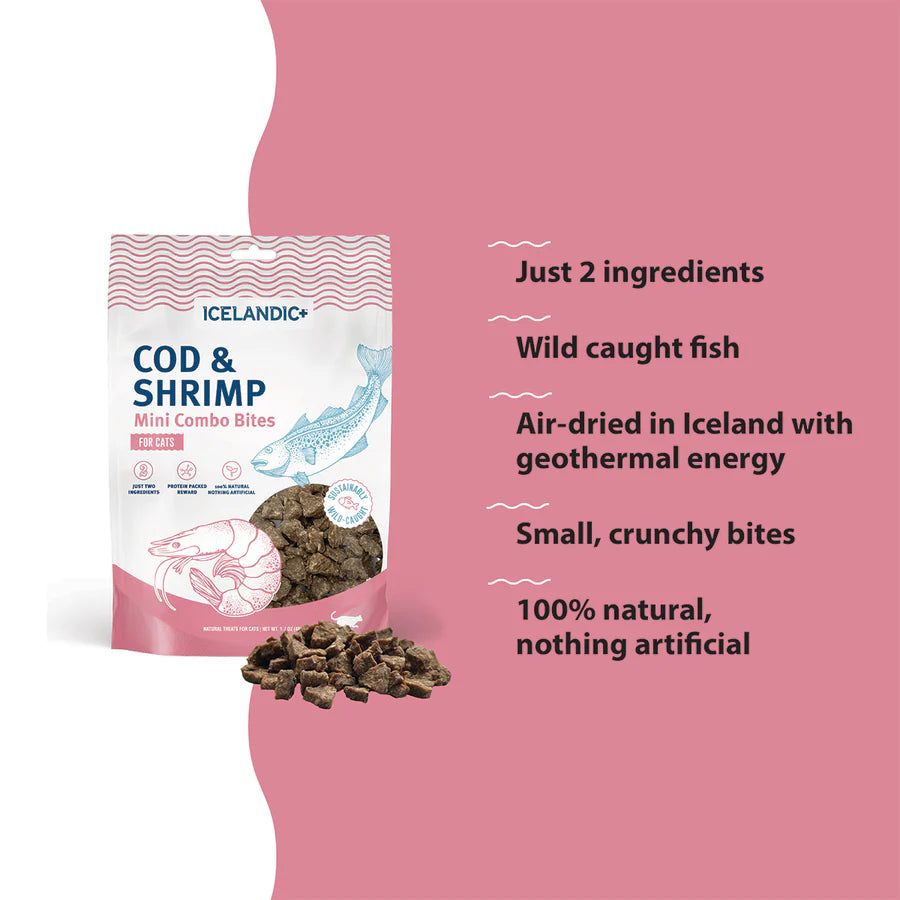 Cod & Shrimp Mini Combo Bites Treats for Cats