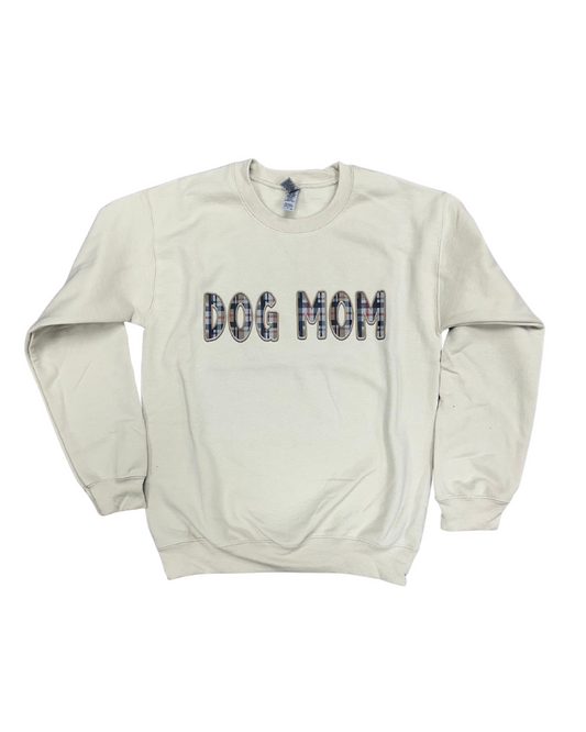 Plaid Dog Mom Crewneck