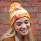 Dog Mom Tie Dye Beanie - Gold