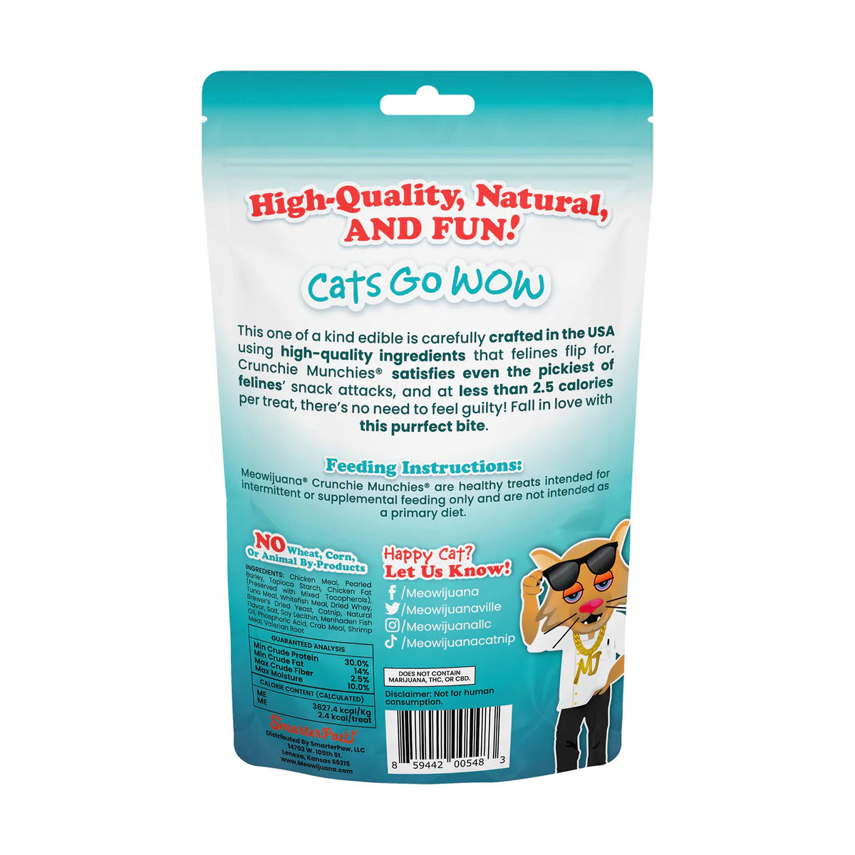 Meowjuana Crunchie Munchie Seafood Medley Cat Treat