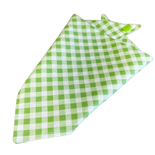 Spring Green Gingham Bandana