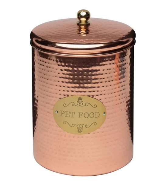 Copper Pet Food Jar