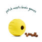 Woof Dog Yellow Flyball 2-In-1 Fetch & Treat Toy