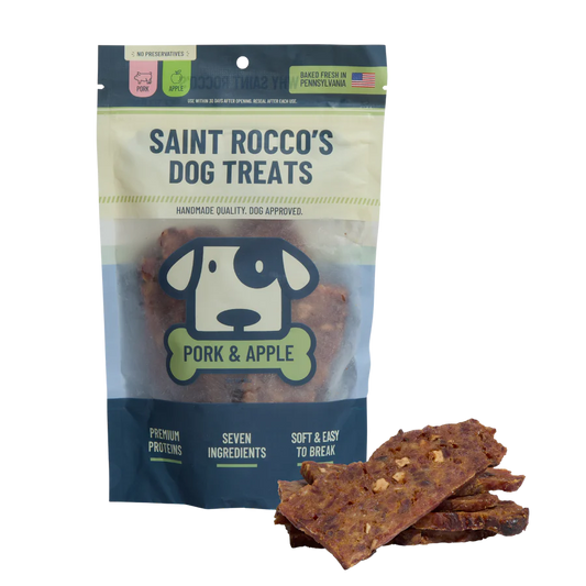 Saint Roccos 3oz Dog Pork & Apple Soft Baked Treats