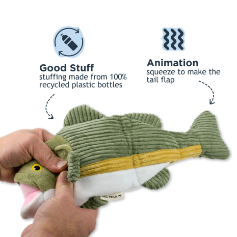Animated Bass Dog Toy