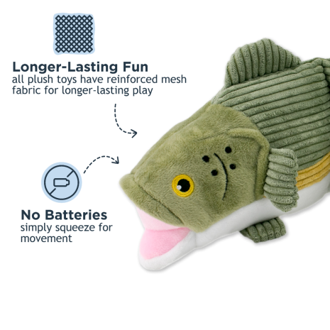 Animated Bass Dog Toy