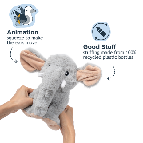 Animated Elephant Dog Toy