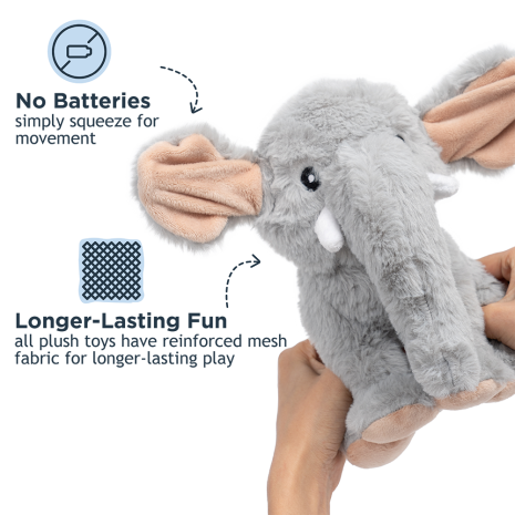Animated Elephant Dog Toy