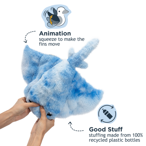 Animated Manta Ray Dog Toy