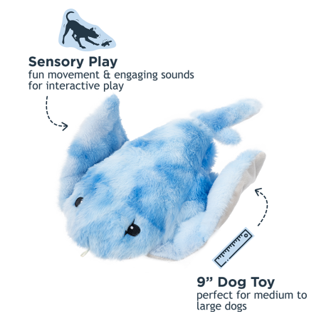 Animated Manta Ray Dog Toy