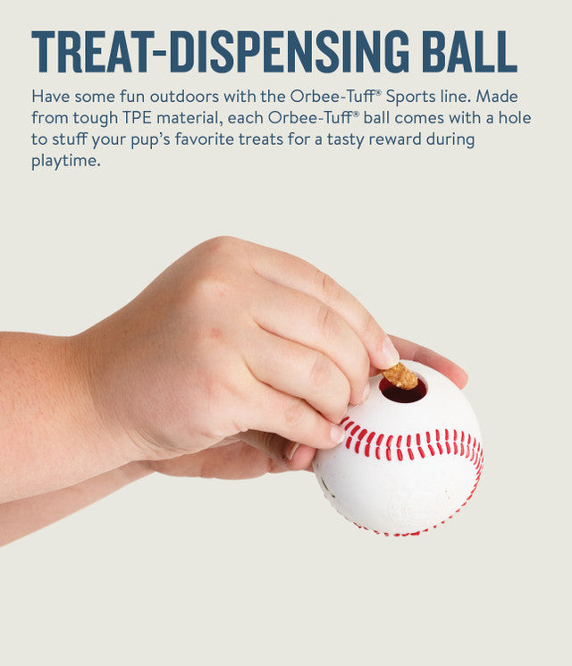 Tuff Baseball Treat-Dispensing Chew Toy