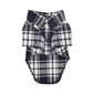 Flannel Dog Shirt - Black White Plaid