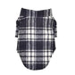 Flannel Dog Shirt - Black White Plaid