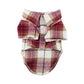 Flannel Dog Shirt - Red White Plaid
