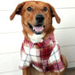 Flannel Dog Shirt - Red White Plaid