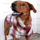 Flannel Dog Shirt - Red White Plaid
