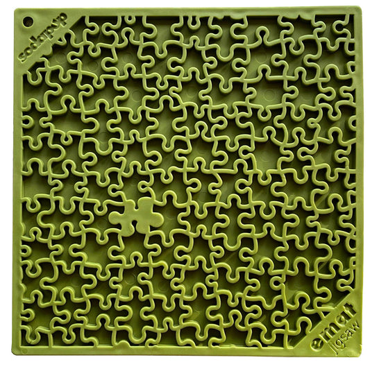 Green Jigsaw Design Emat Enrichment Lick Mat