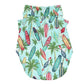Aqua pet camp shirt with leash hole