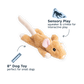 Stuffless Mouse Squeaker Dog Toy