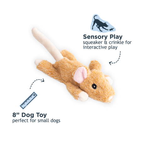 Stuffless Mouse Squeaker Dog Toy