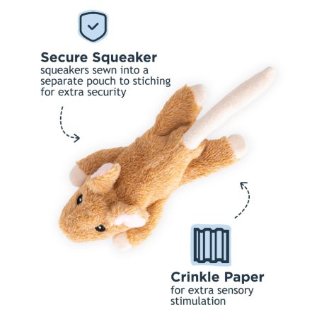 Stuffless Mouse Squeaker Dog Toy