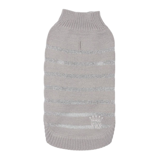 Metallic Silver Stripe Sweater