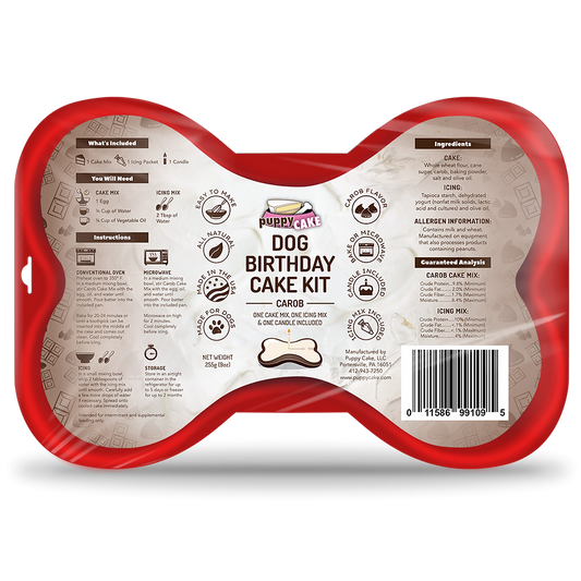 Dog Cake Kit: Carob Cake Mix