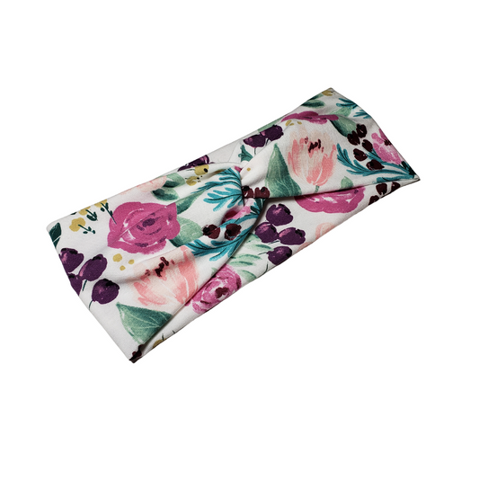 Berry Blossom Turban Twist Headband