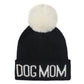 Dog Mom Beanie - White/Black