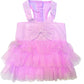 Pink Seersucker Ruffle Dress