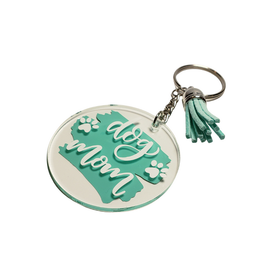 Mint Dog Mom Acrylic Keychain