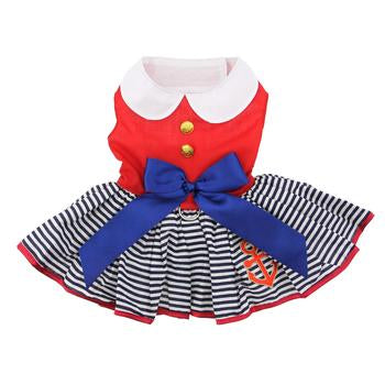 Sailor Girl Dress w/ Matching Leash