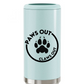 Glitter Sea Glass Paws Out Koozie