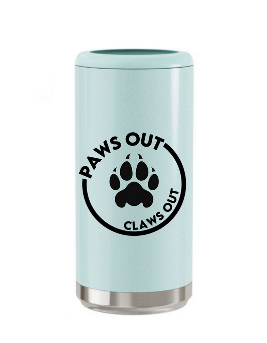 Glitter Sea Glass Paws Out Koozie